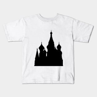 Russia - Cathedral (Black) _027 Kids T-Shirt